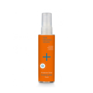 Protector solar facial mineral en crema SPF50